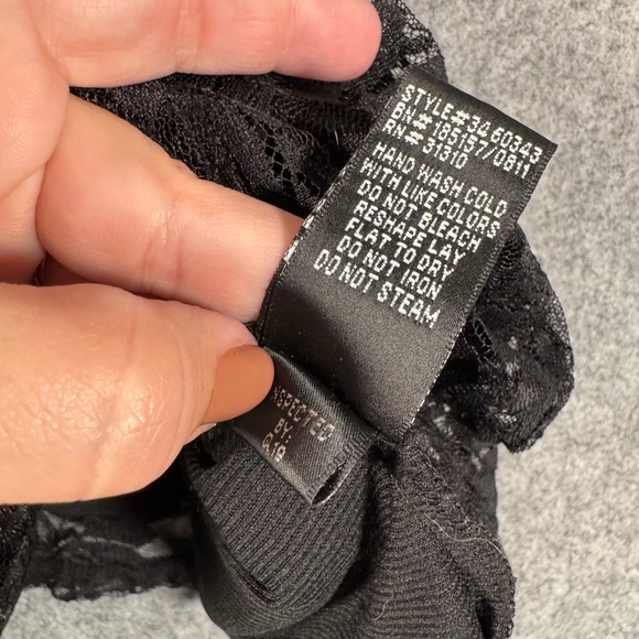 Vtg Babydoll Witchy Lace Top Womens 1X Black Ruffle Fairygrunge Whimsigoth Shirt - Picture 4 of 10